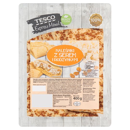 Tesco Express Menu! Naleśniki z serem i rodzynkami 400 g