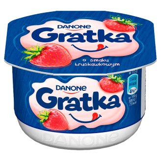 Danone Gratka Deser o smaku truskawkowym 115 g