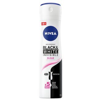 NIVEA Invisible for Black and White Clear 48 h Antyperspirant w aerozolu dla kobiet 150 ml