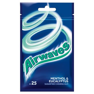 Airwaves Menthol & Eucalyptus Guma do żucia bez cukru 35 g (25 drażetek)