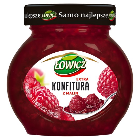 Łowicz Konfitura extra z malin niskosłodzona 240 g