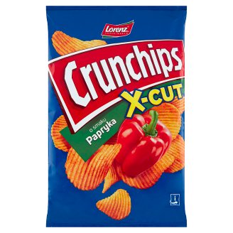 Crunchips X-Cut Chipsy ziemniaczane o smaku papryka 140 g