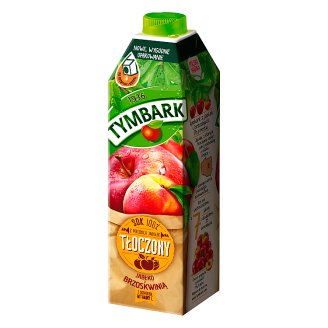 Tymbark Sok 100% tłoczony z jabłek z brzoskwinią z witaminą C 1 l