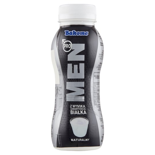 Bakoma Men Pro Jogurt o smaku naturalnym z wysoką zawartością białka 230 g