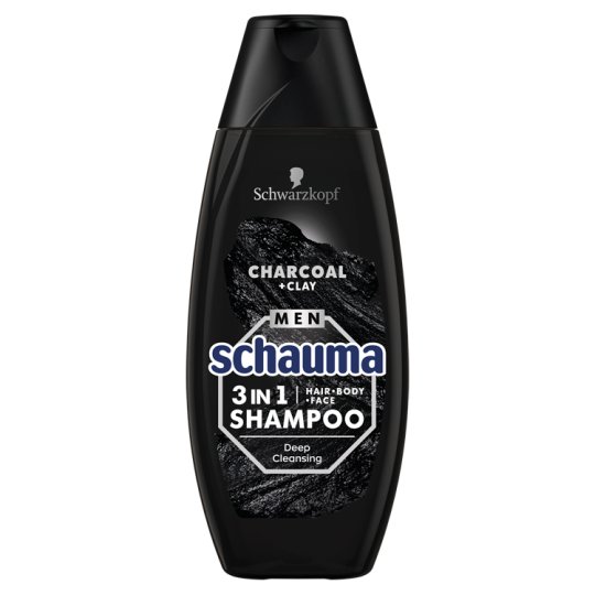 Schauma Men Szampon 3w1 z węglem i glinką 400 ml