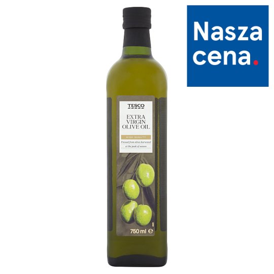Tesco Oliwa z oliwek najwyższej jakości z pierwszego tłoczenia 750 ml