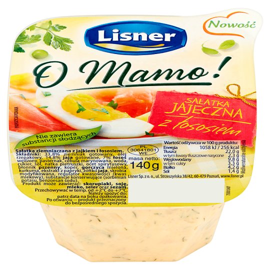 Lisner O Mamo! Sałatka jajeczna z łososiem 140 g