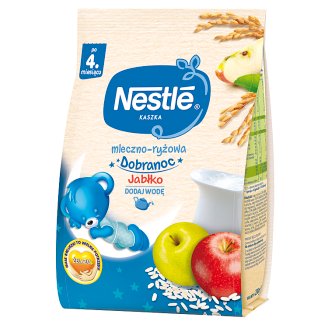 Nestlé Dobranoc Kaszka mleczno-ryżowa jabłko po 4 miesiącu 230 g
