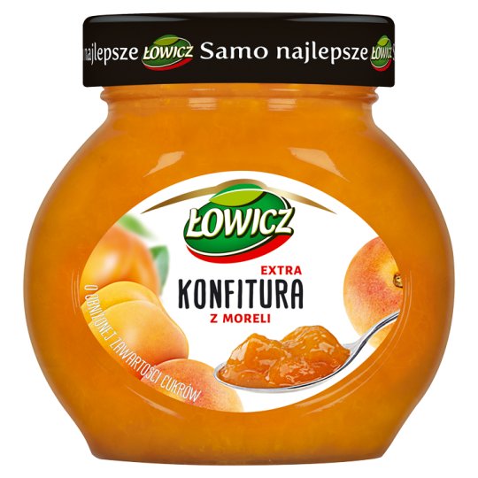 Łowicz Konfitura extra z moreli niskosłodzona 240 g