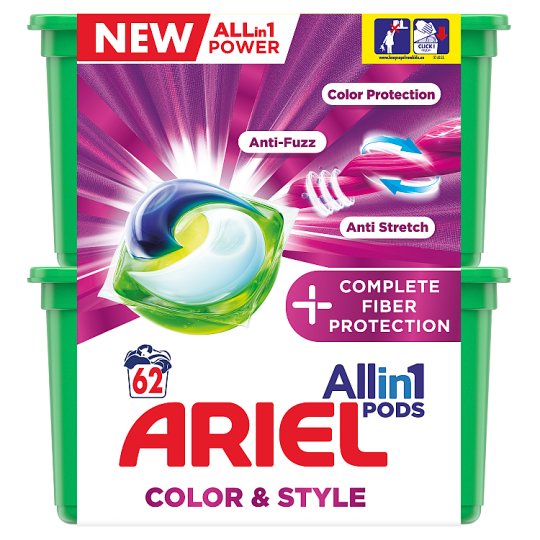 Ariel Allin1 Pods +Complete Fiber Protection Kapsułki do prania, 62 prania
