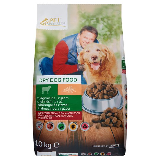 Tesco Pet Specialist Karma dla dorosłych psów granulki z jagnięciną i ryżem 10 kg