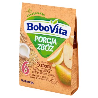 BoboVita Porcja Zbóż Kaszka mleczna 3 zboża gruszka po 6 miesiącu 210 g