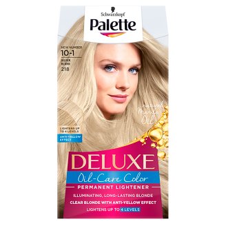Palette Deluxe Oil-Care Color Farba do włosów Srebrzysty blond 218