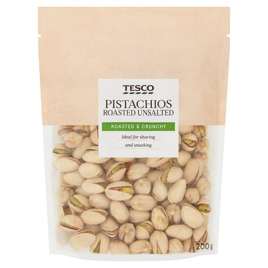 Tesco Pistacje prażone niełuskane niesolone 200 g