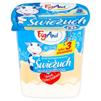 FigAND Świeżuch Serek homogenizowany o smaku waniliowym 400 g