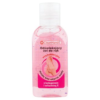 CleanHands Odświeżający żel do rąk z kolagenem i witaminą E 50 ml