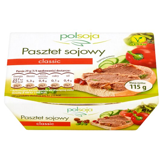 Polsoja Pasztet sojowy classic 115 g