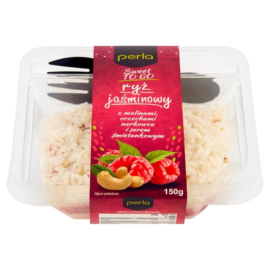 Perla Sweet To Go Ryż jaśminowy z malinami orzechami nerkowca i serem śmietankowym 150 g