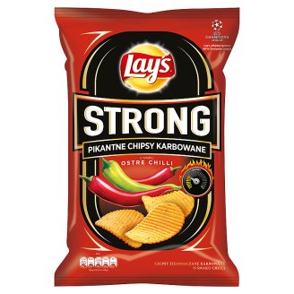 Lay's Strong Pikantne chipsy karbowane o smaku ostre chilli 150 g