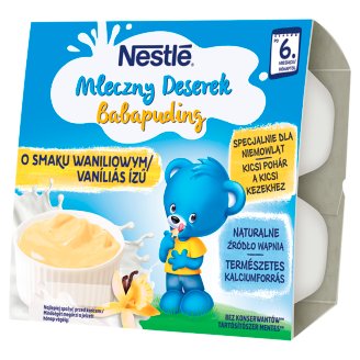 Nestlé Mleczny Deserek o smaku waniliowym po 6 miesiącu 400 g (4 sztuki)