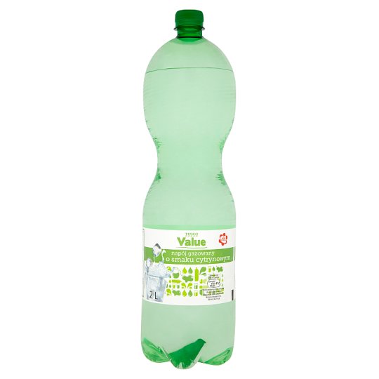 Tesco Value Napój gazowany o smaku cytrynowym 2 l