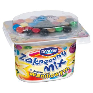 Danone Zakręcony Mix Jogurt o smaku waniliowym 125 g