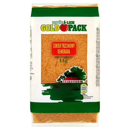 NATÜRLICH GOLDPACK Demerara Cukier trzcinowy nierafinowany 1 kg