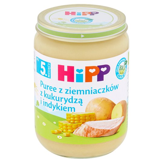 HiPP BIO Puree z ziemniaczków z kukurydzą i indykiem po 5. miesiącu 190 g
