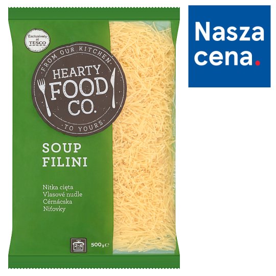 Hearty Food Co. Makaron bezjajeczny nitka cięta 500 g