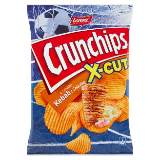 Crunchips X-Cut Chipsy ziemniaczane o smaku kebab z cebulką 140 g