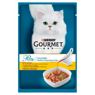 Gourmet Perle Fileciki w smakowitym sosie z kurczakiem Karma dla dorosłych kotów 85 g
