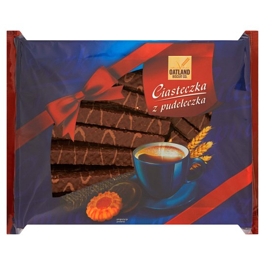 Oatland Biscuit Co. Ciasteczka z pudełeczka Wafle z kremem kakaowym w polewie kakaowej 700 g