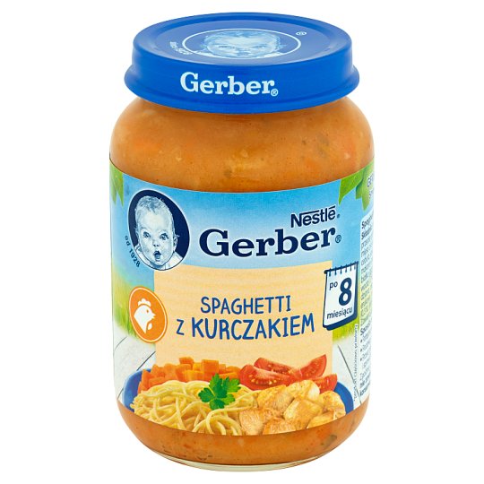 Gerber Spaghetti z kurczakiem po 8 miesiącu 190 g