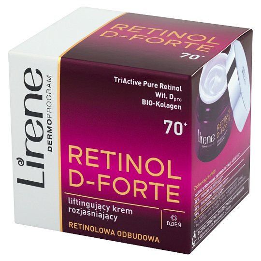 Lirene Retinol D-Forte 70+ Liftingujący krem rozjaśniający na dzień 50 ml