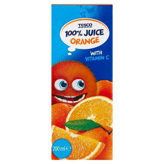 Tesco Sok 100% pomarańczowy 200 ml