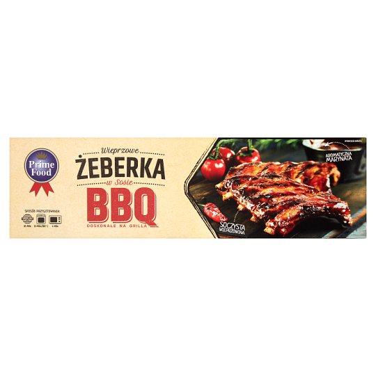 Prime Food Wieprzowe żeberka w sosie BBQ 600 g