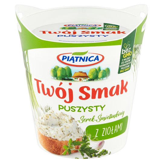 Piątnica Twój Smak Serek śmietankowy puszysty z ziołami 150 g