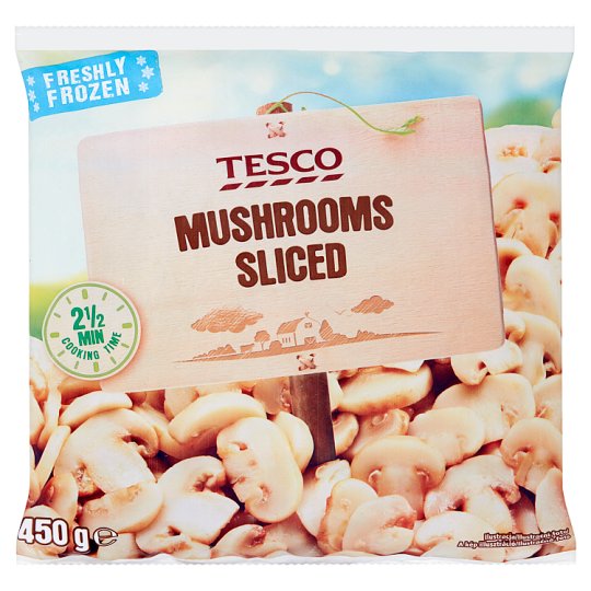 Tesco Pieczarki w plasterkach 450 g