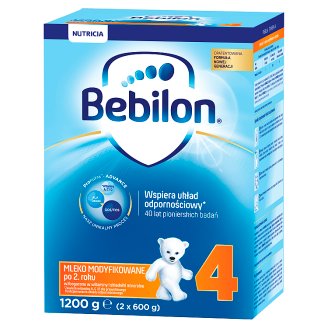 Bebilon Junior 4 z Pronutra+ Mleko modyfikowane powyżej 2. roku życia 1200 g (2 sztuki)