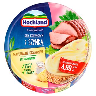Hochland Ser kremowy w trójkącikach z szynką 180 g (8 sztuk)