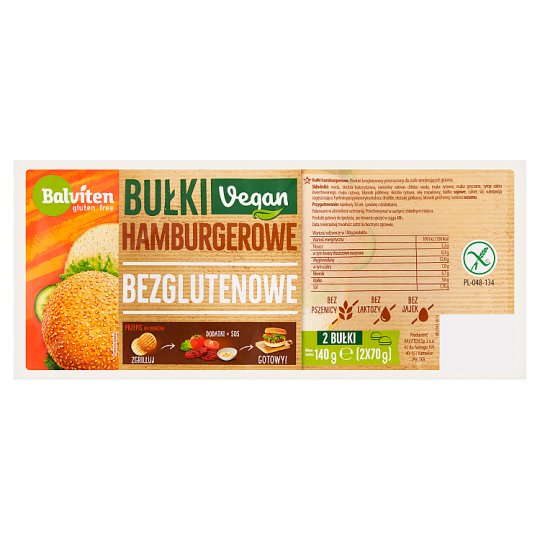 Balviten Hamburger Buns 140 g (2 x 70 g)
