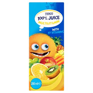 Tesco Multivitamin Sok wieloowocowy z marchwią 200 ml