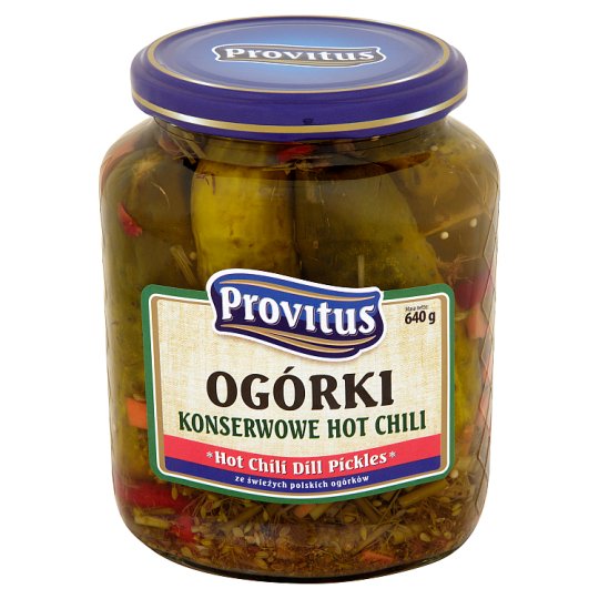 Provitus Ogórki konserwowe hot chili 640 g