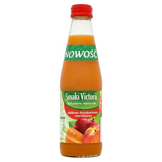 Victoria Cymes Smaki Victorii Naturalnie mętny sok jabłkowo-brzoskwiniowy-marchwiowy 250 ml