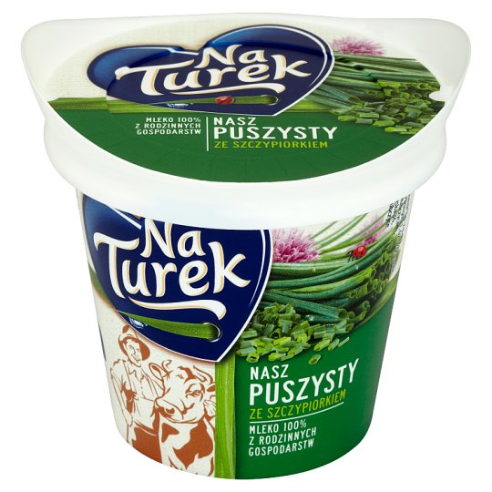 NaTurek Nasz Puszysty ze szczypiorkiem Serek twarogowy 140 g