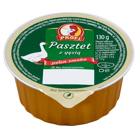 Profi Wielkopolski Pasztet z gęsią 130 g