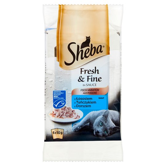 Sheba Fresh & Fine in Sauce Karma pełnoporcjowa 300 g (6 sztuk)