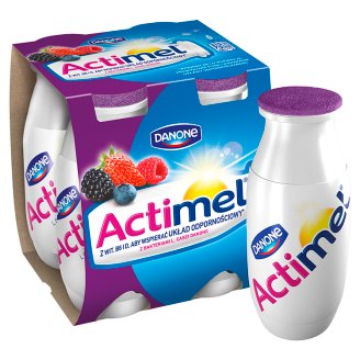 Danone Actimel Owoce leśne z truskawkami Mleko Fermentowane 400 g (4 sztuki)