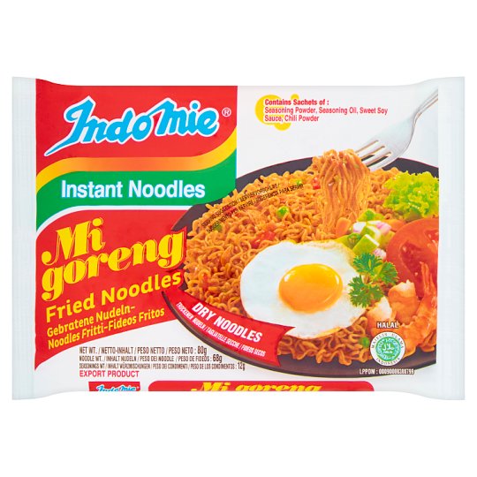 Indomie Mi Goreng Azjatyckie danie z makaronu pszennego z kurczakiem i warzywami 80 g