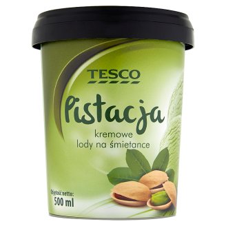 Tesco Pistacja Kremowe lody na śmietance 500 ml